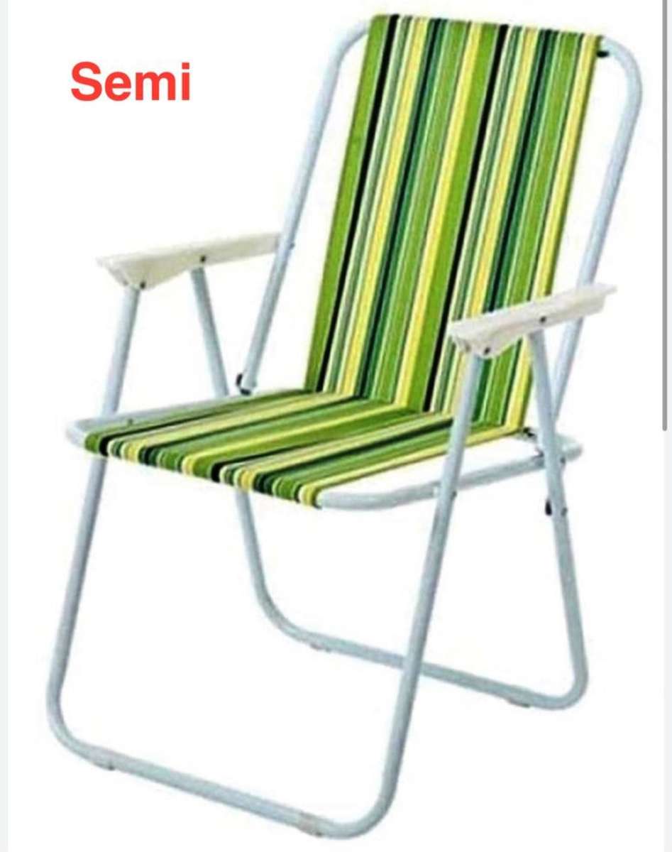MFurn Folding Chair - Picnic Garden Patio Housewares Folding Metal Beach Chairs- Various Colours