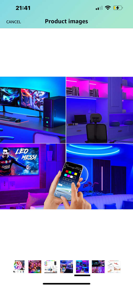 Christmas Bluetooth LED Strip, 10 m, LED Strip, SMD 5050 RGB LED Fairy Lights with Remote Control...