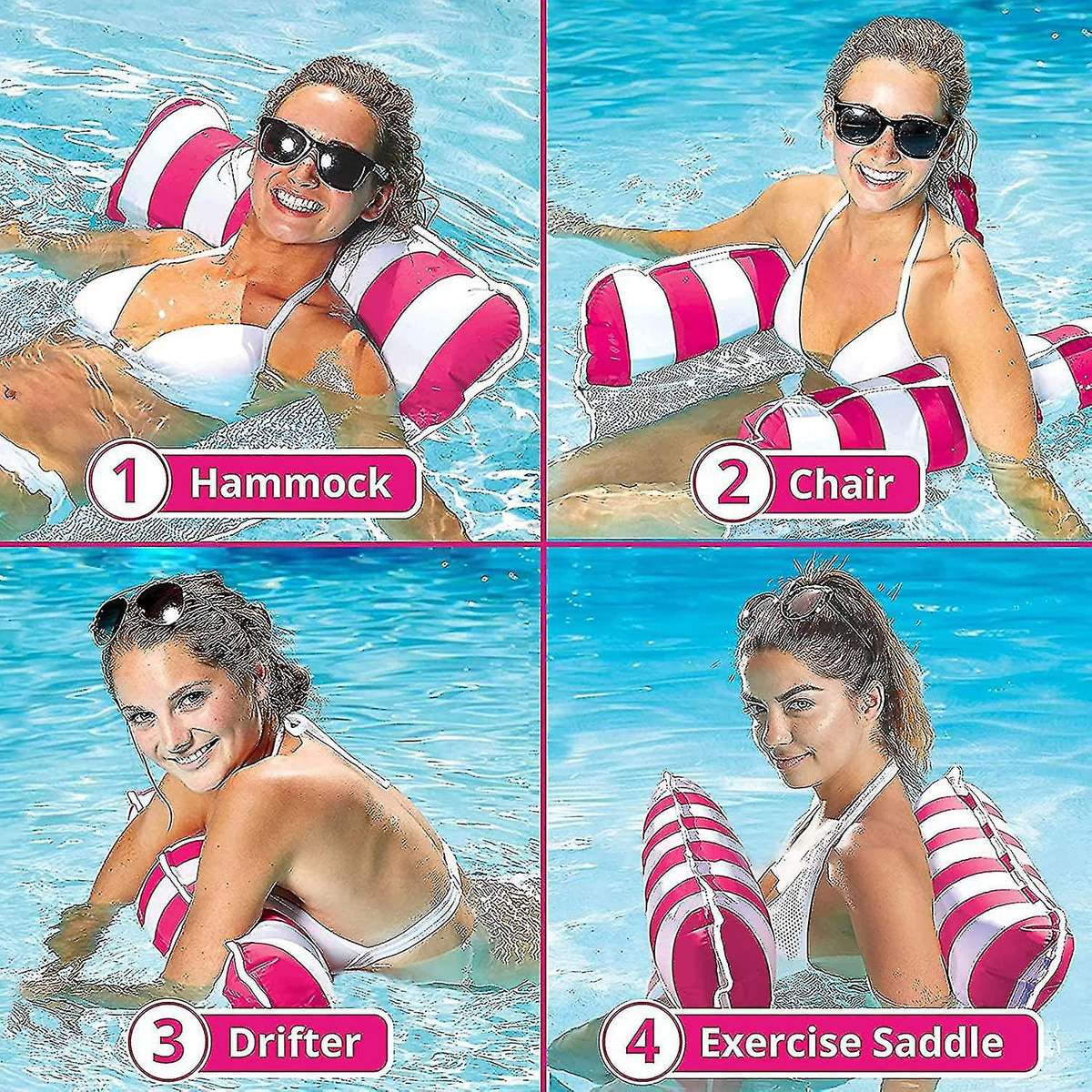 MHome Inflatable Floating Bed  Swimming Pool Hammock Lounger