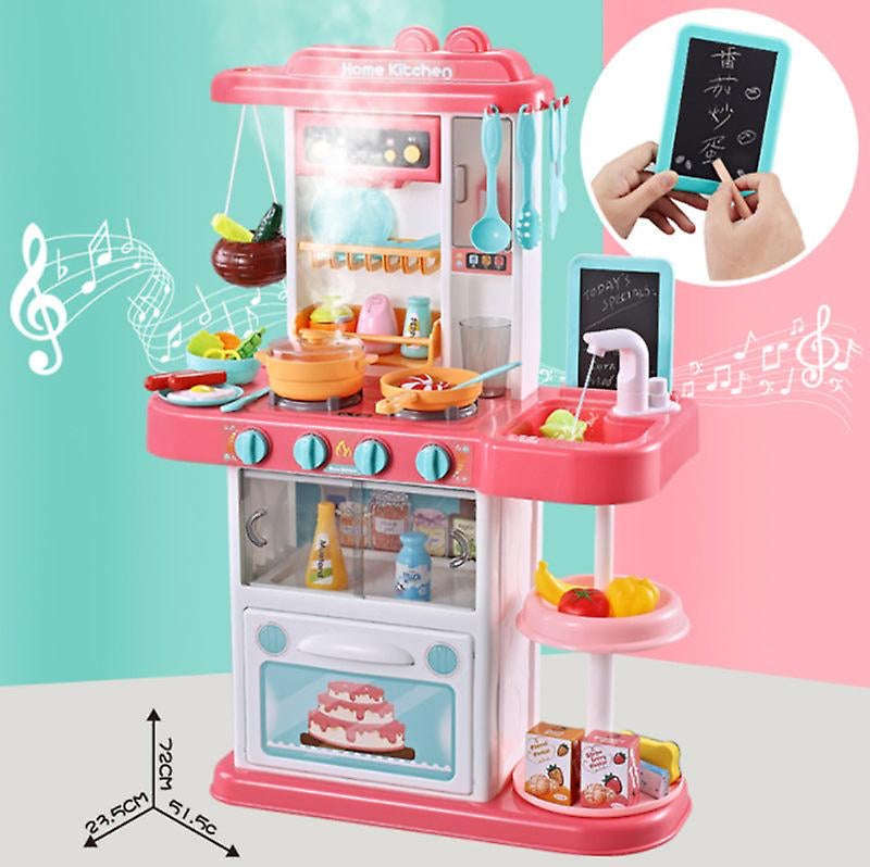 Children Play House Tableware With Light Music Kitchen Toy Set Kids Gift 23pc