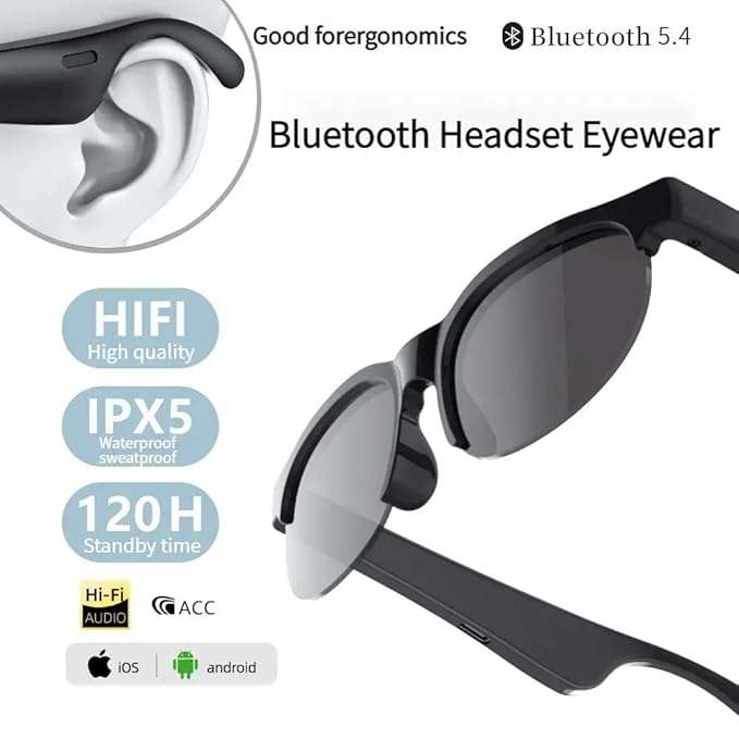 MTech Smart Audio Sunglasses  Bluetooth 5.1, UV400 Polarised, IP65 Water-Resistant