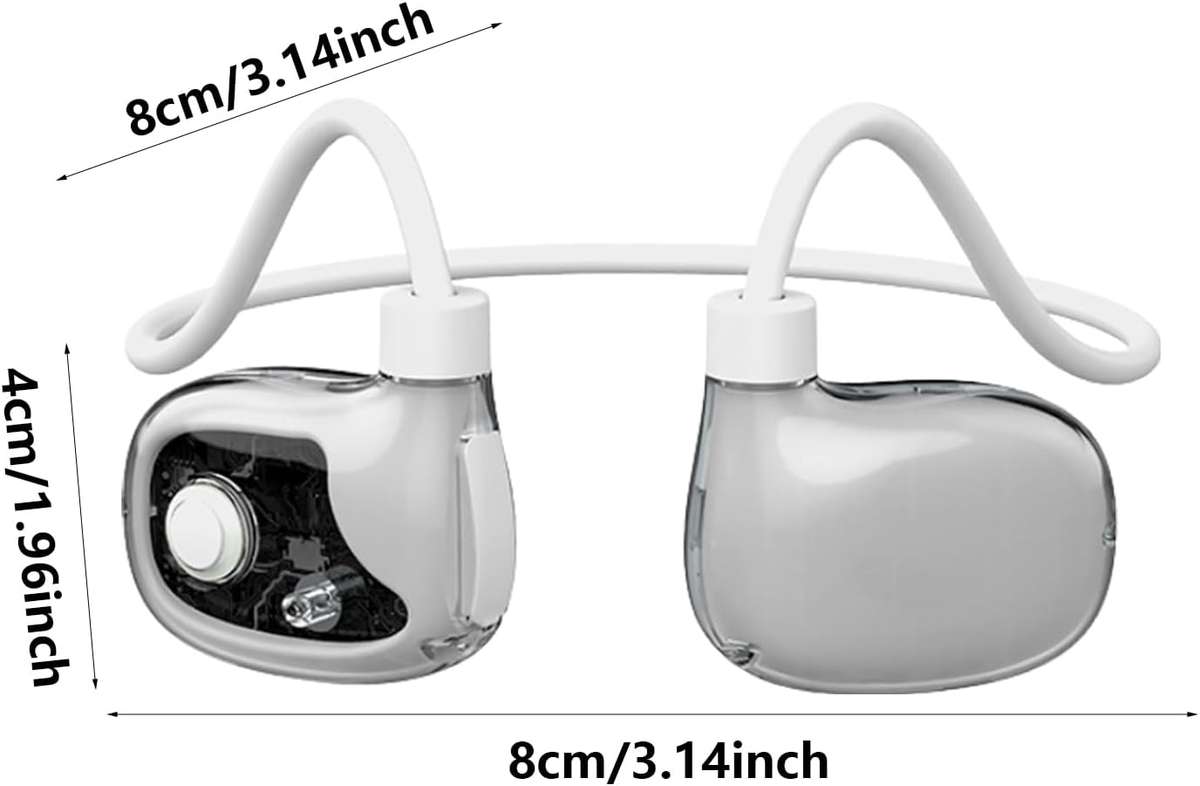 Wireless Bone Conduction Sport Headphones with Mic - Ultra-Light Built-in Mic Sweat Resistant Hea...