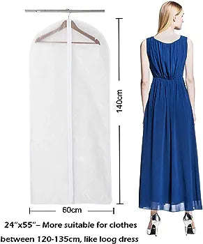 Re-Usable Full Zipper Clothes Cover Bag 5pcs 60 x 100
