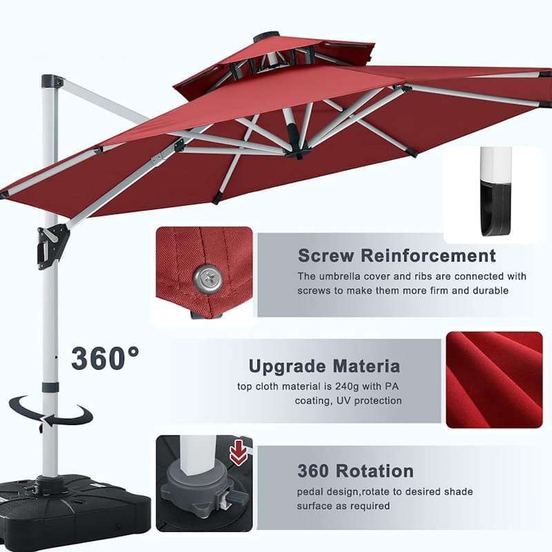 Weather-Resistant Cantilever Umbrella