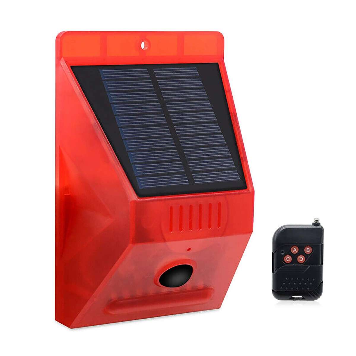 Solar Powered Motion Sensor Alarm With Remote Control