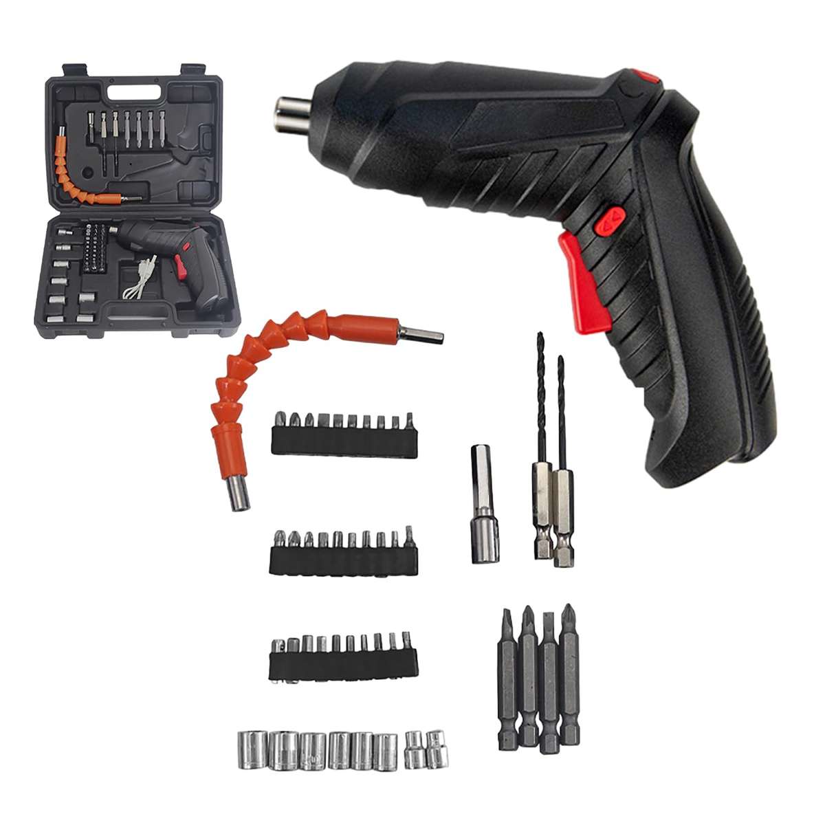 47Pcs Portable Cordless USB Charging Mini Electric Screwdriver Set