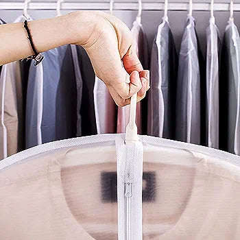 Re-Usable Full Zipper Clothes Cover Bag 5pcs 60 x 100