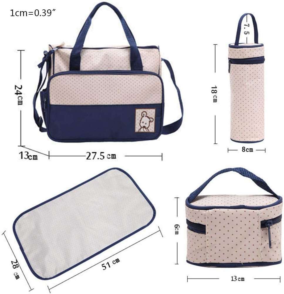 MBaby 5-Piece Multifunctional Baby Changing & Diaper Bag Set