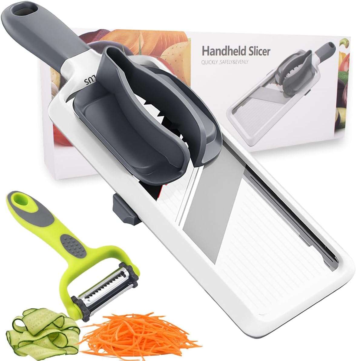 Adjustable Vegetable Slicer with Food Holder