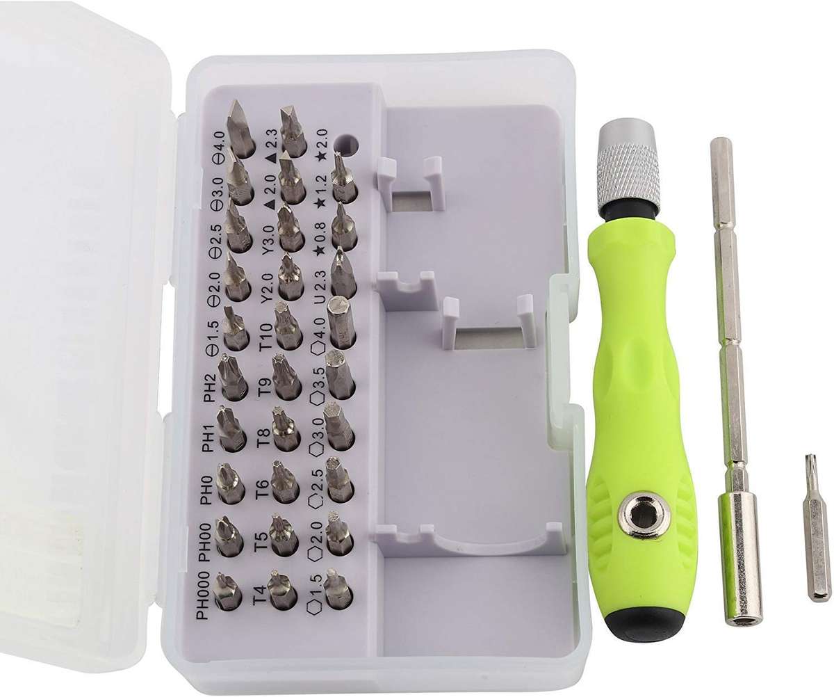 MTech 32-in-1 Mini Precision Screwdriver Set  Magnetic Bits for Electronics
