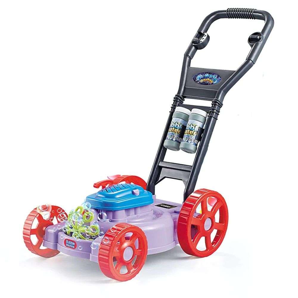 Kids Hand Push Bubble Car Bubble Lawn Mower BLUE