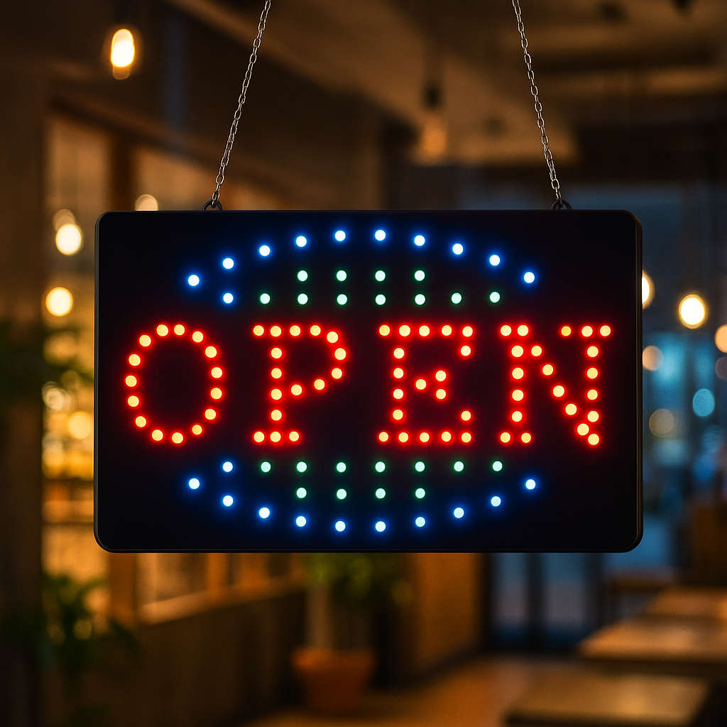 LED OPEN Sign  Bright, Eye-Catching Display for Your Shopfront