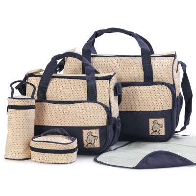 MBaby 5-Piece Multifunctional Baby Changing & Diaper Bag Set