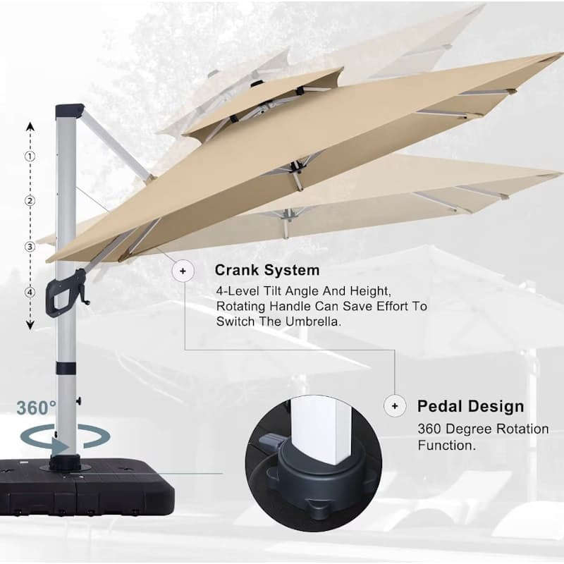 Weather-Resistant Cantilever Umbrella