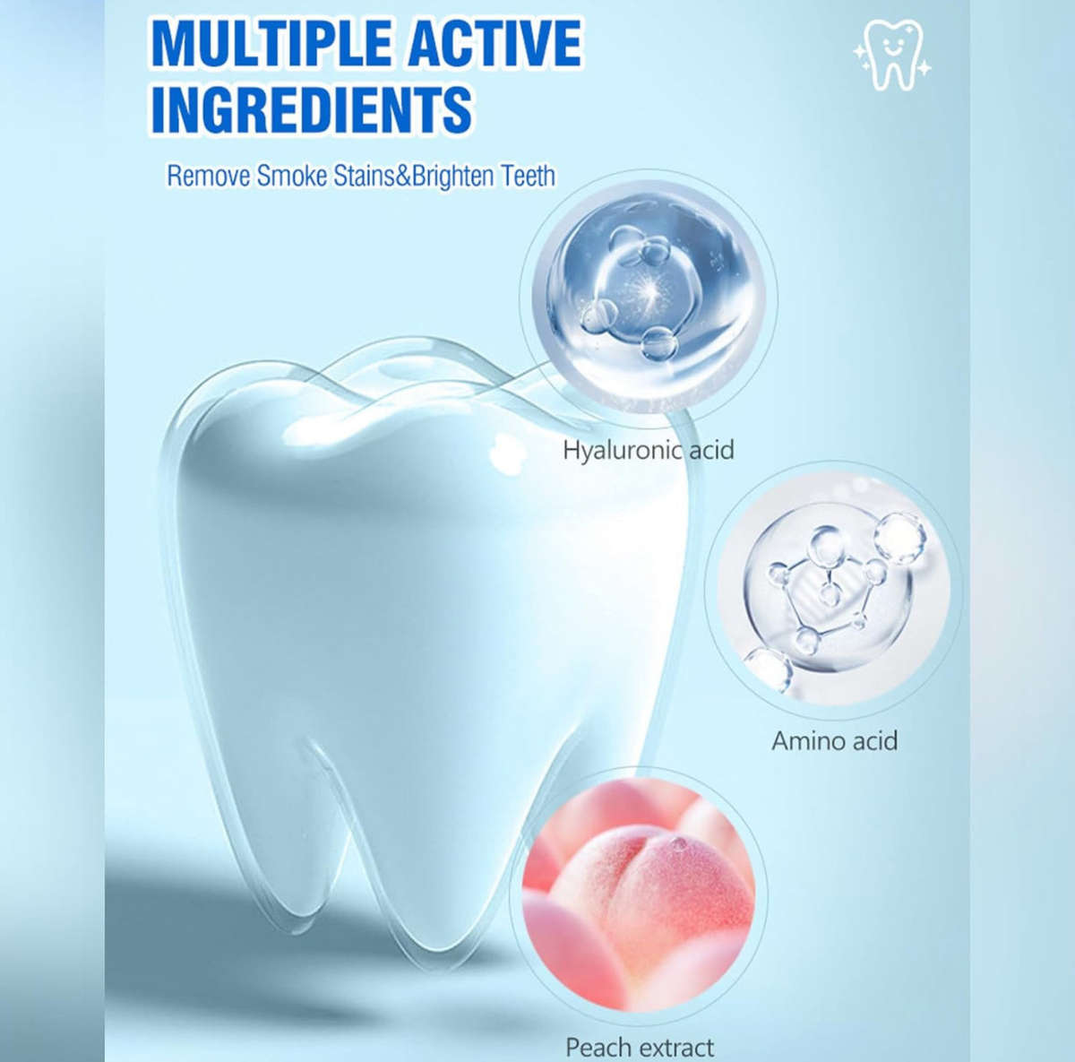 Natural Tooth Powder,Mouth Odor Removing Portable Tooth Powder - Teeth Cleaning Necessities for F...