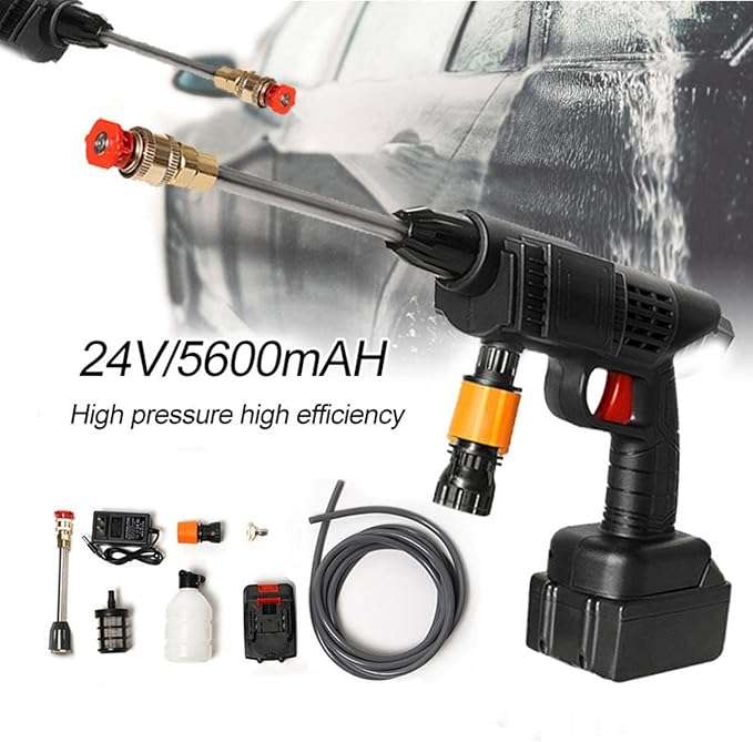 Cordless Portable High Pressure Water Spray Gun With 2 Batteries
