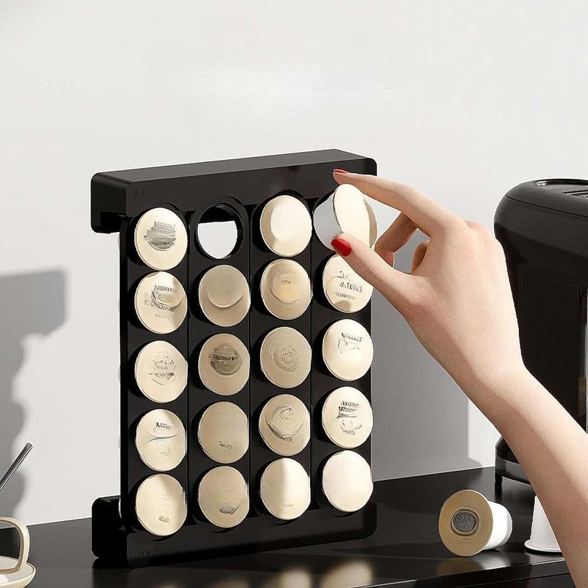 MHome Wall-Mounted Coffee Pod Storage Holder  Large Capacity Capsule Organizer