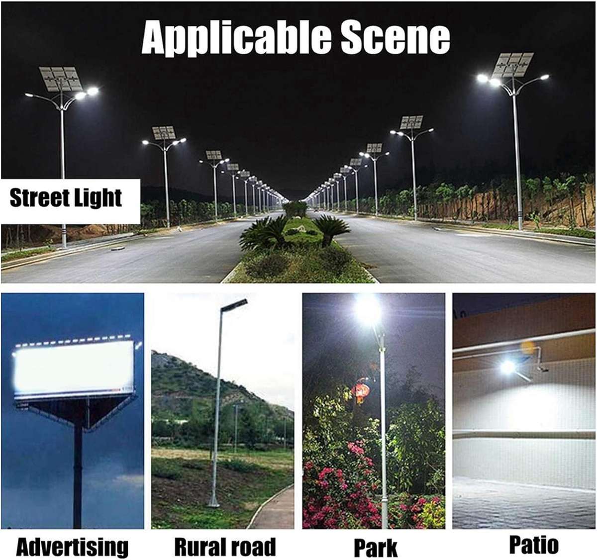MTY 200W Wall /Pole Mounting Solar Street Light 560 LED IP65 Waterproof with Remote