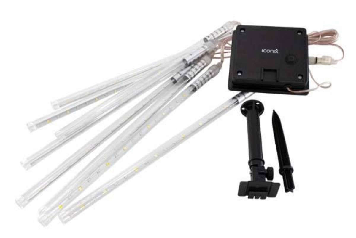 Christmas 8 x 36 LED Tube Meteor Shower Solar Lights - Various Options