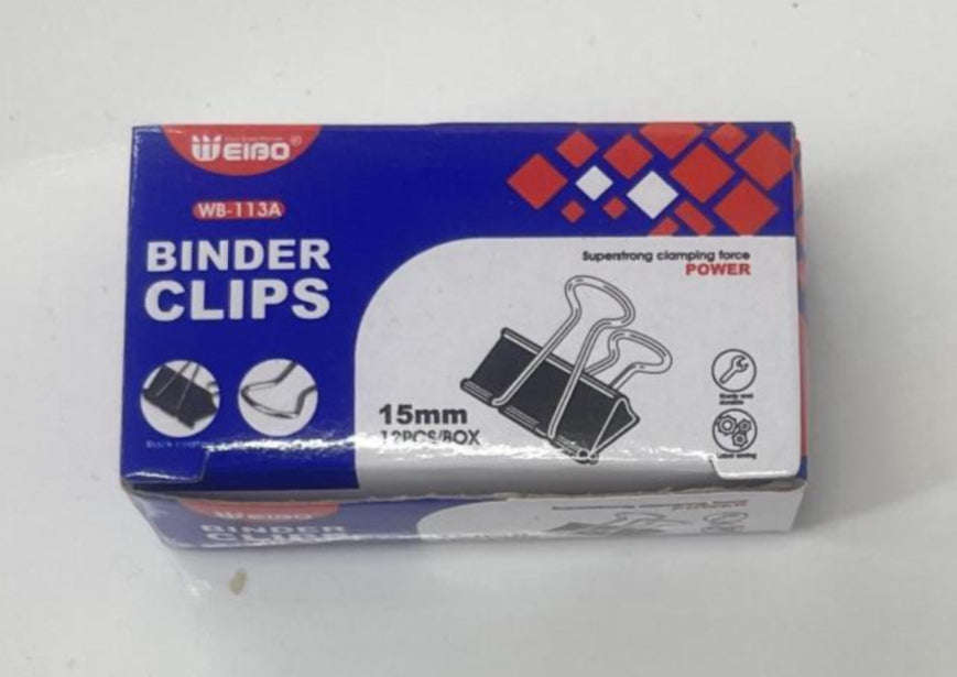 Foldback Binder Clips  12Pcs