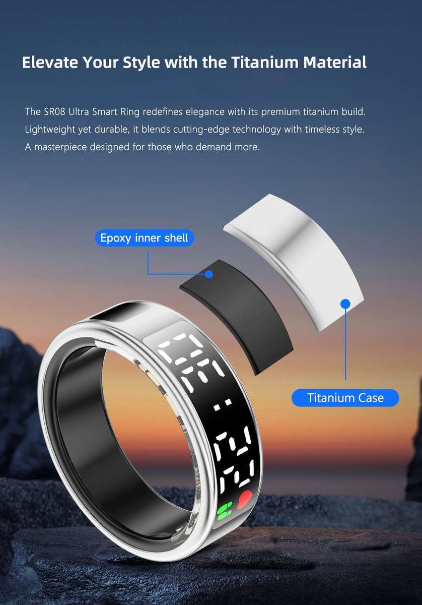 New High Performance Smart Ring With 5ATM Waterproof Gesture Operated Camera Video Health Monitor...