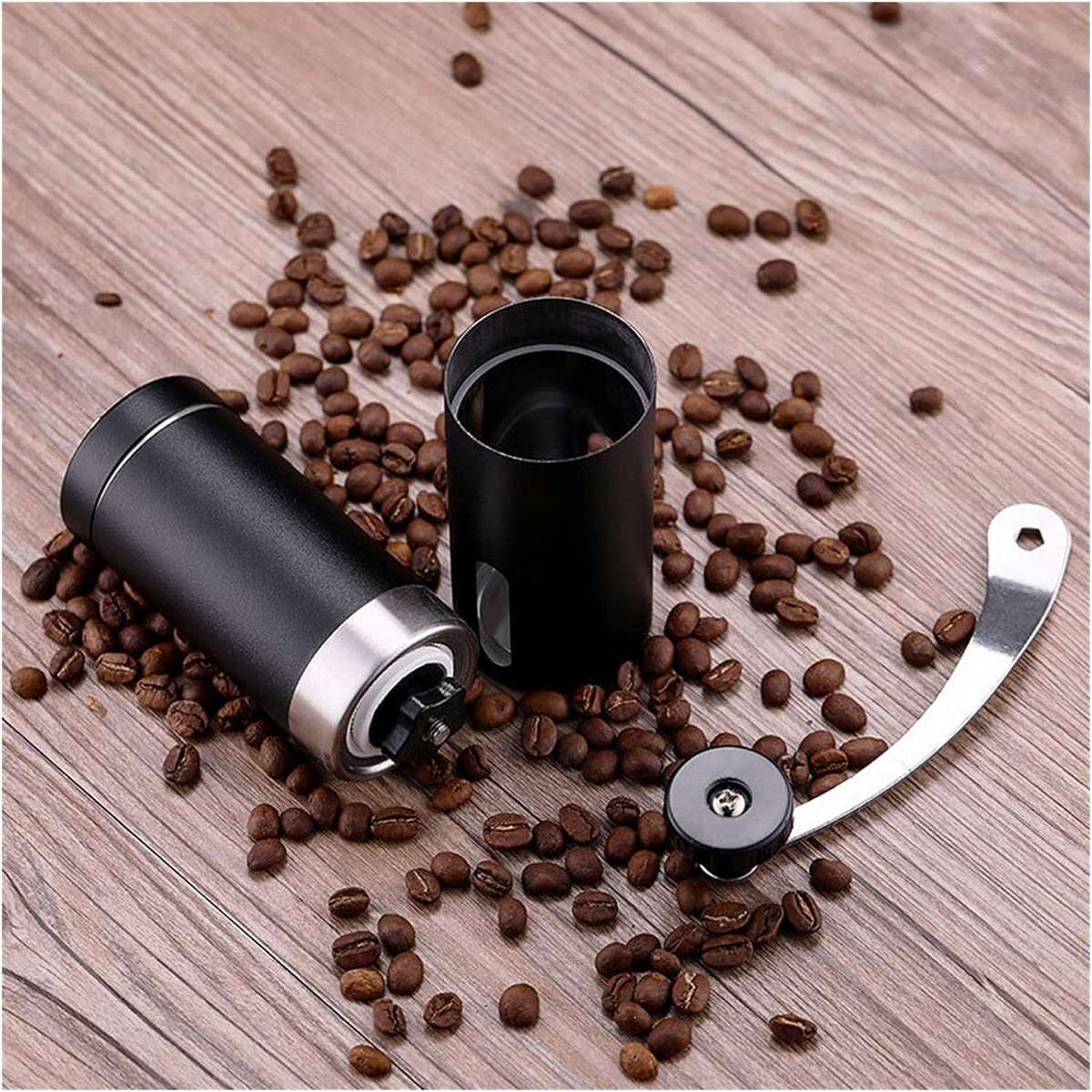 Portable Manual Coffee Grinder  Conical Ceramic Burr Hand Mill for Coffee Beans, Spices & More