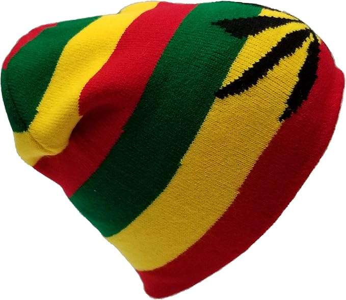Rasta Skully Beanie Knit Hat Cap  Reggae Style Winter Skull Cap