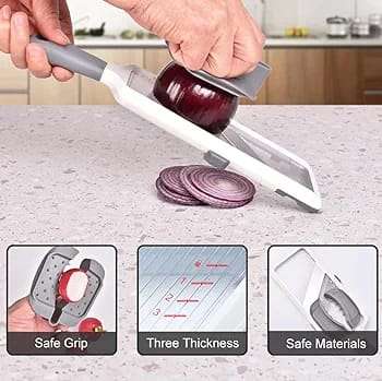 Adjustable Vegetable Slicer with Food Holder