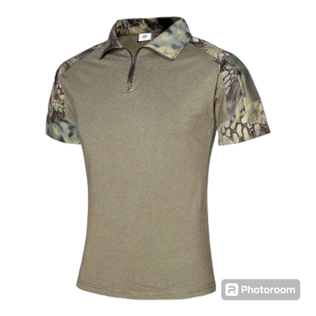 Men Military Tactical T-shirt Short Sleeve Cameo - Various Colours