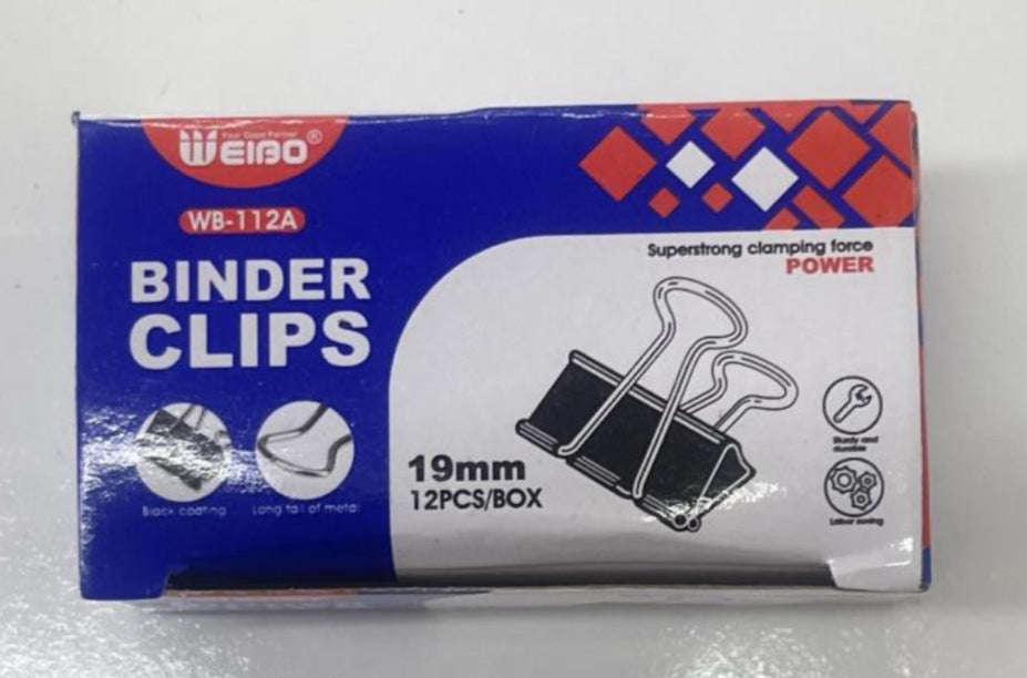 Foldback Binder Clips  12Pcs