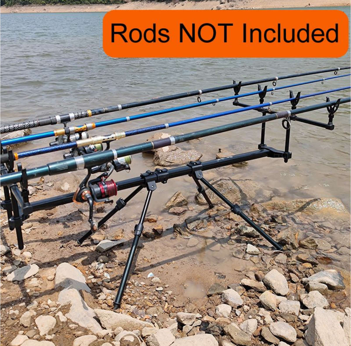 Pro Adjustable Carp Fishing 4-Rod Pod With Bag