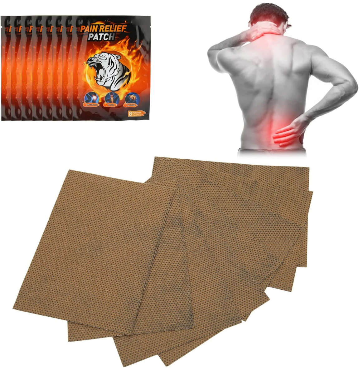 Fast Acting Chinese Far Infrared Patches, Long Lasting Patch for Back Pain, Shoulder Pain, Joint ...