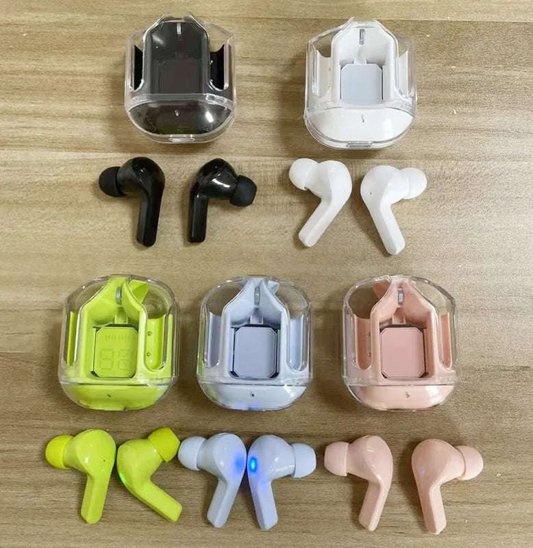 Bluetooth-Compatible 5.3 HiFi Stereo  LED  Digital Display Earbuds - Various Colours