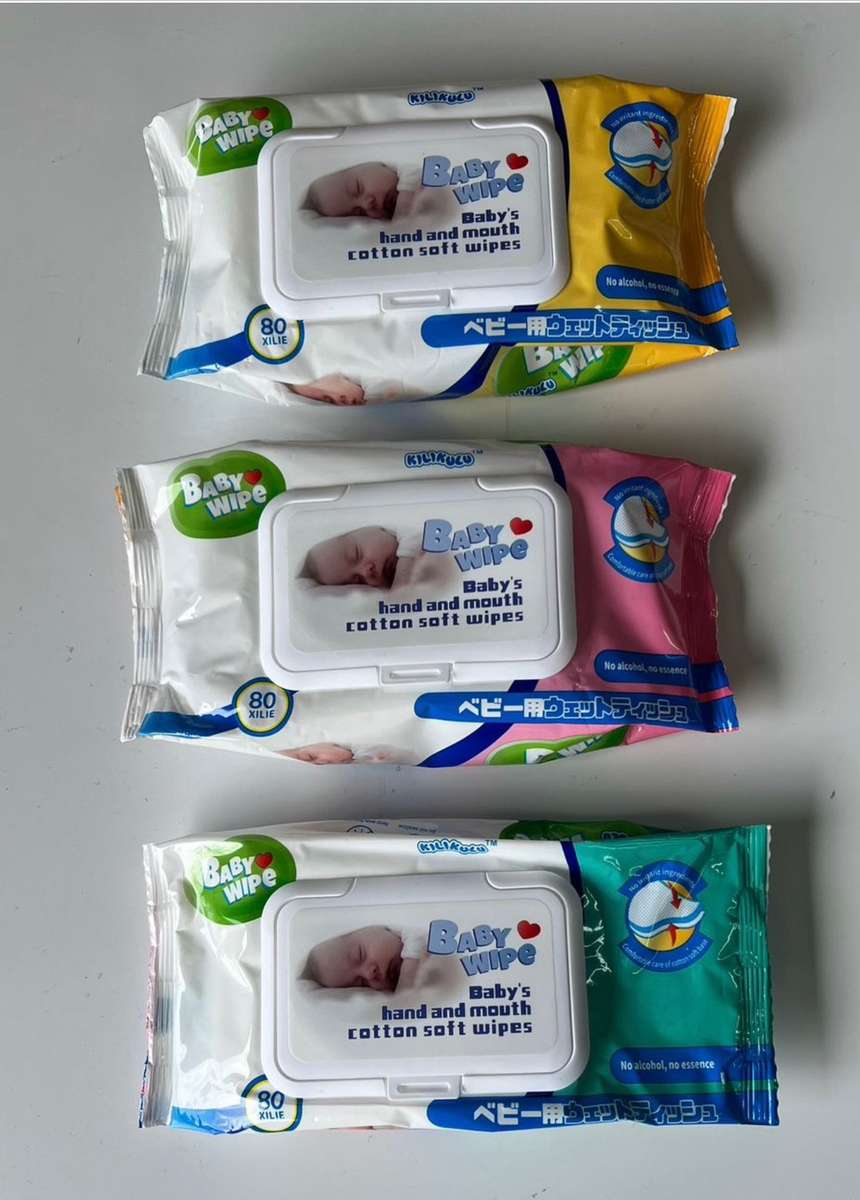 Baby Wipes,Pure & Fragrance Free, size 80 sheets.