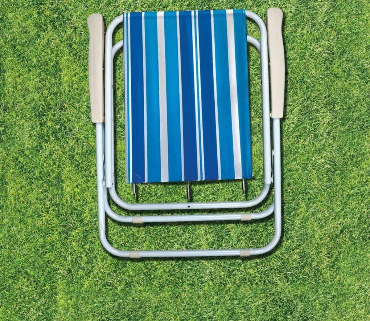 MFurn Folding Chair - Picnic Garden Patio Housewares Folding Metal Beach Chairs- Various Colours