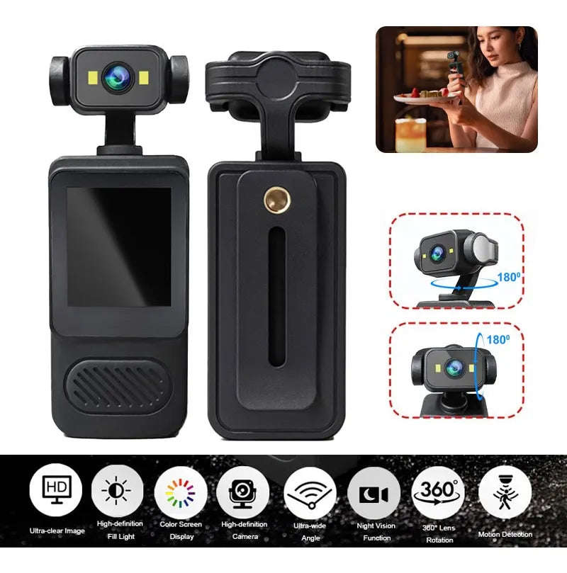 MTech 2K Portable Camera with 180° Rotating Lens  Full HD & 4K Recording