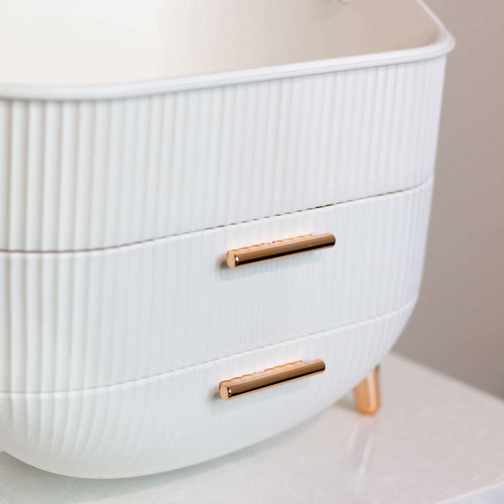 Cosmetics Storage Box 2 Drawer Various Colours