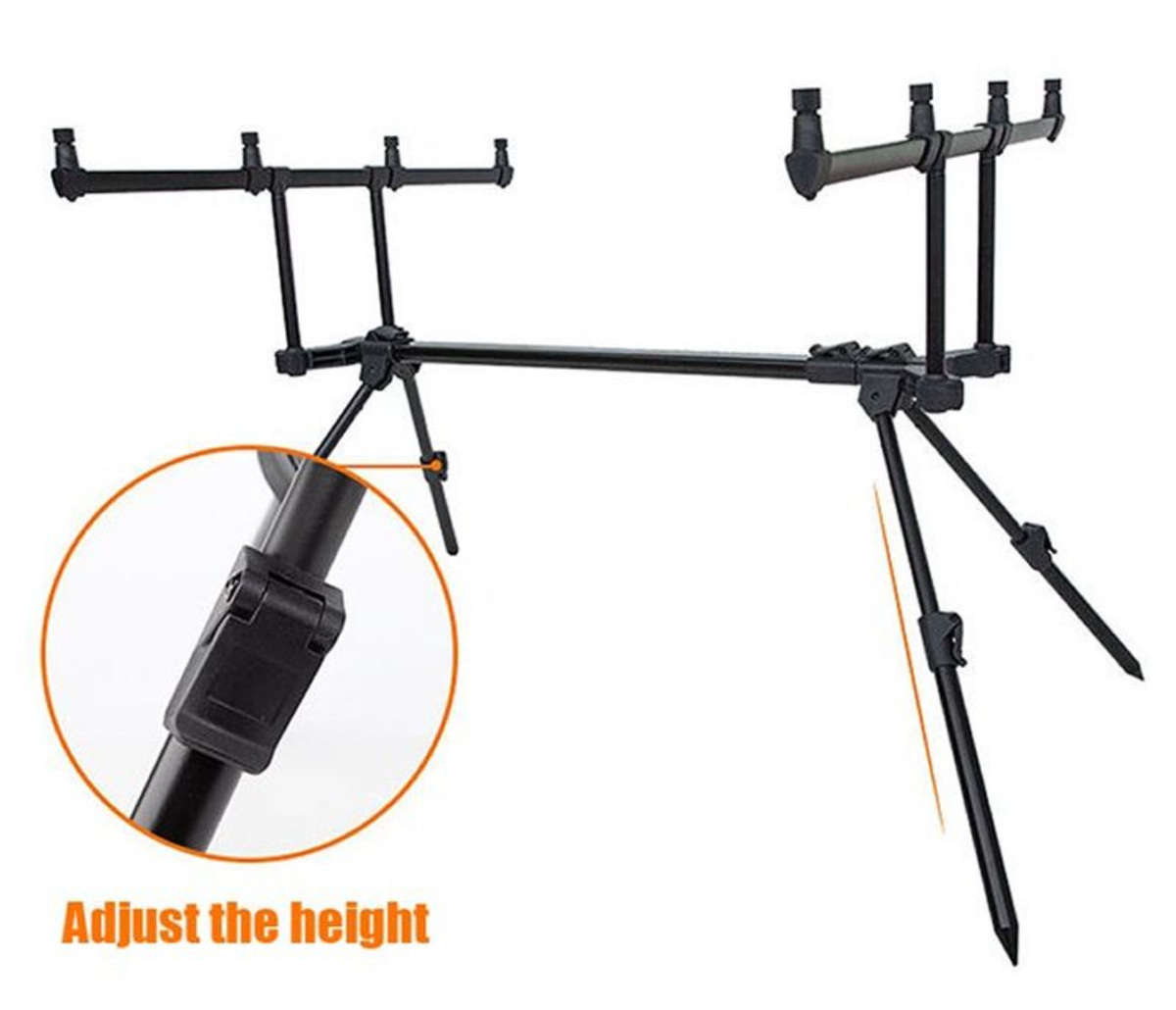 Pro Adjustable Carp Fishing 4-Rod Pod With Bag
