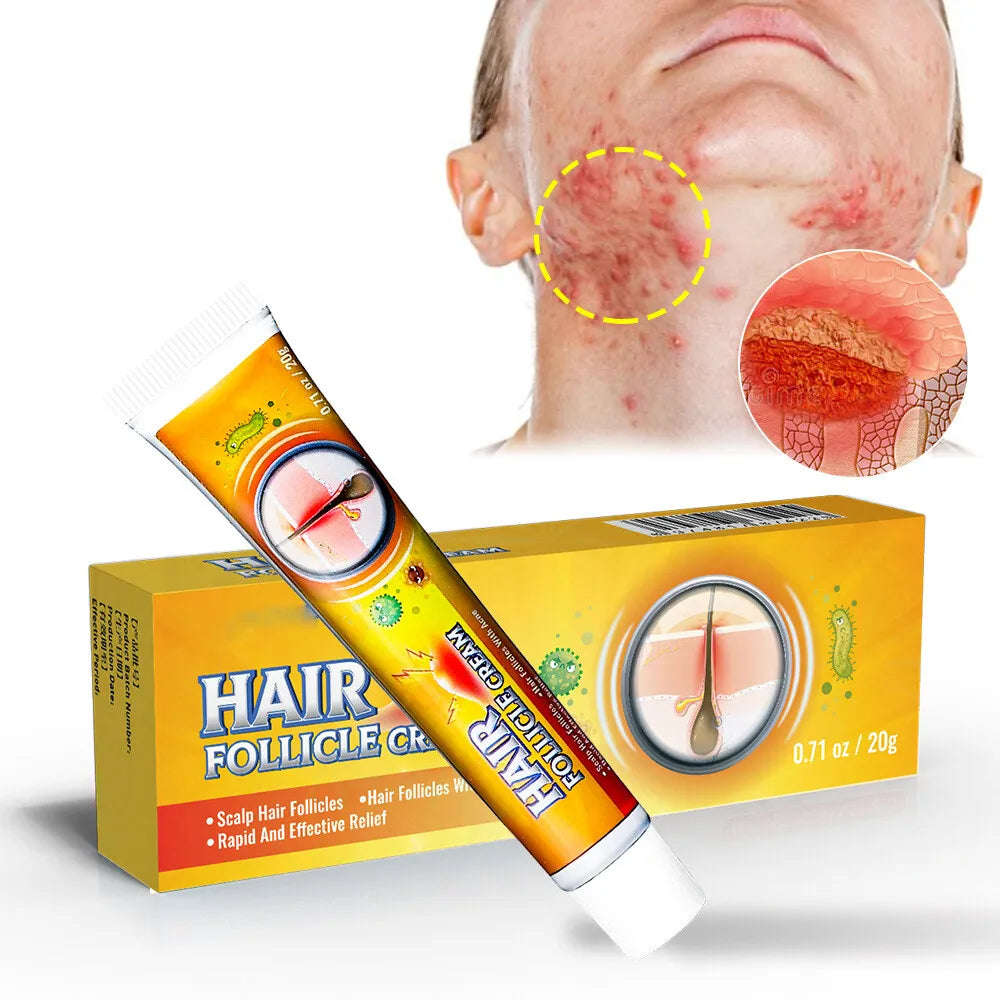 Hair Follicle Cream Treat Folliculitis Skin Inflammation Antibacterial Ointment