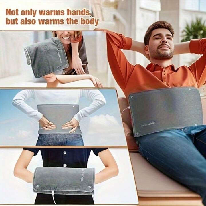 Electric Blankets Hand Warmer, Shawl Heating Pad Electrically Heated Graphene USB Hand Warmer Bla...