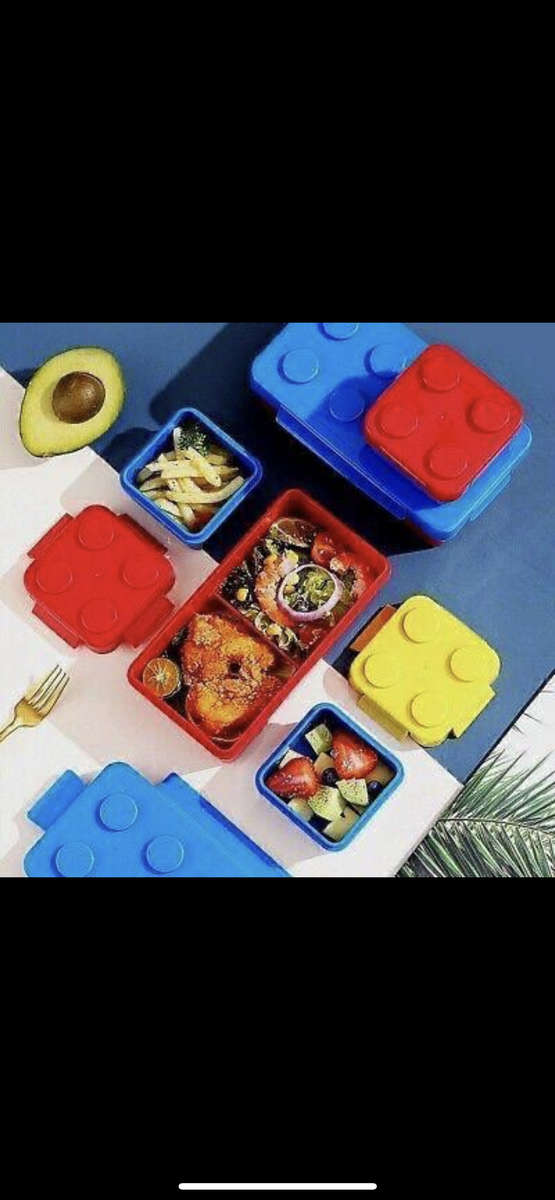 Lego Style Lunchbox 3pc