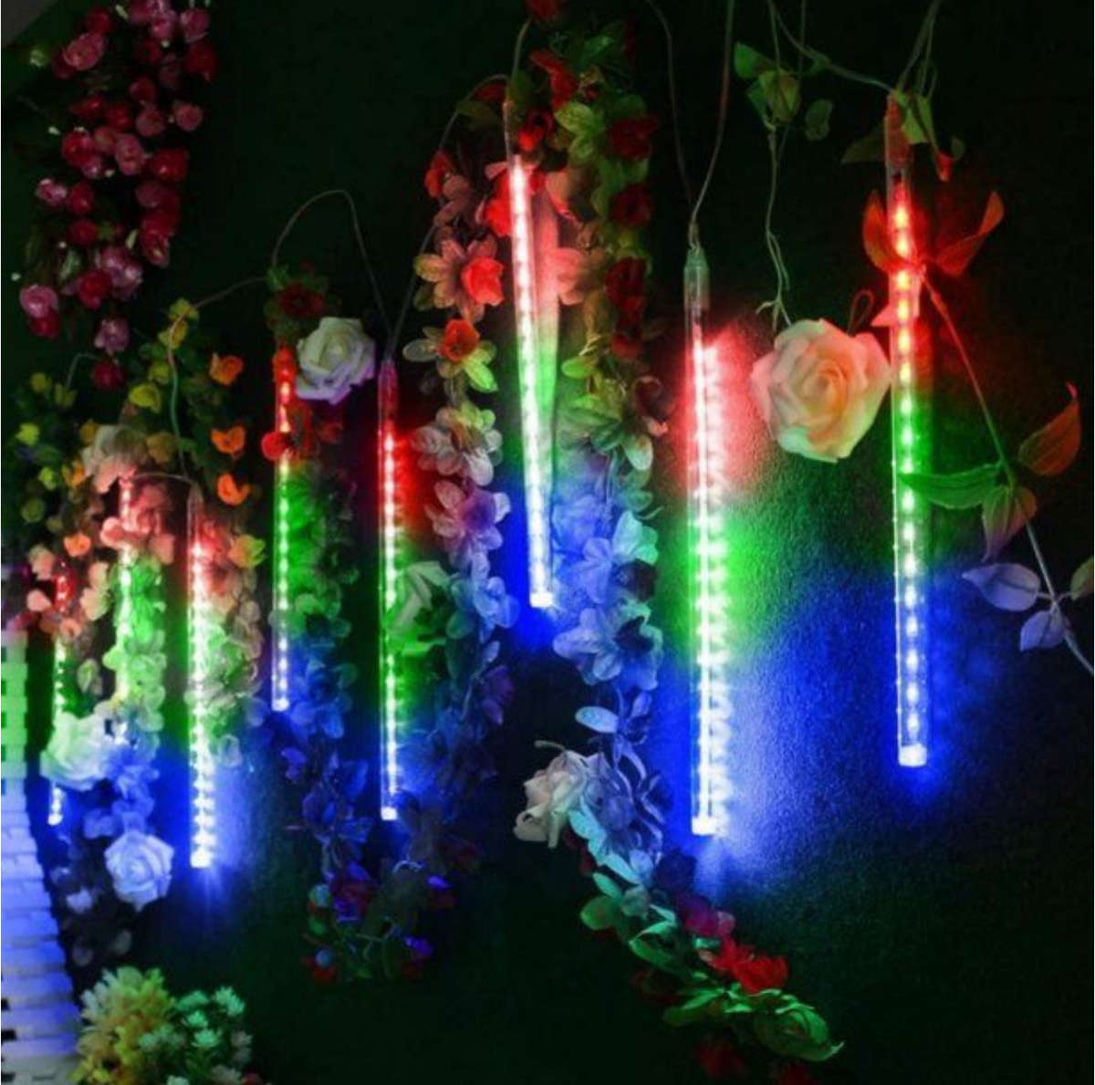 Christmas 8 x 36 LED Tube Meteor Shower Solar Lights - Various Options