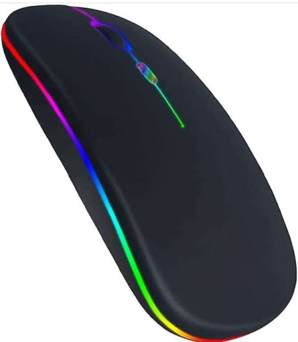Wireless Mouse, Led Slim Dual Mode(bluetooth 5.2 And 2.4g Wireless) Rechargeable Led Wireless Mou...