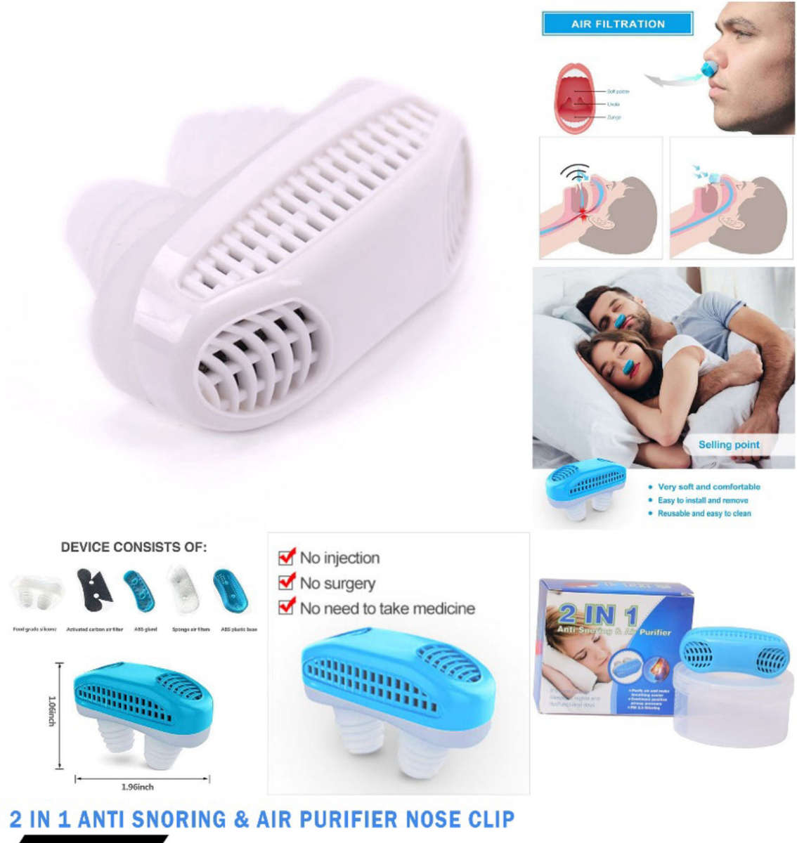2:1 Anti Snoring & Air Purifier