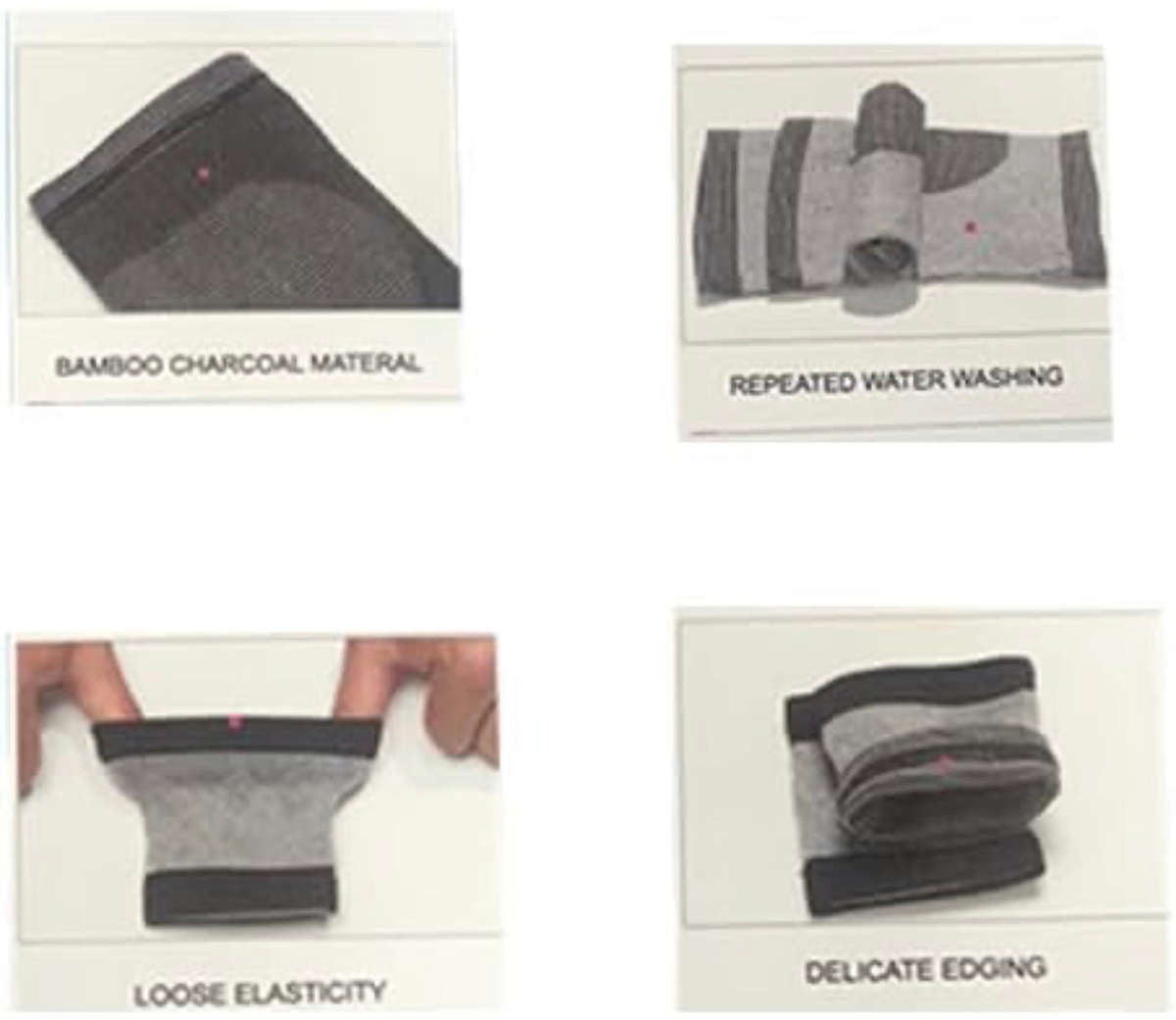 Bamboo Charcoal Protective Gear Set, Arm Guard, Wrist Guard, Knee Pads, Ankle Guard, gear set for...