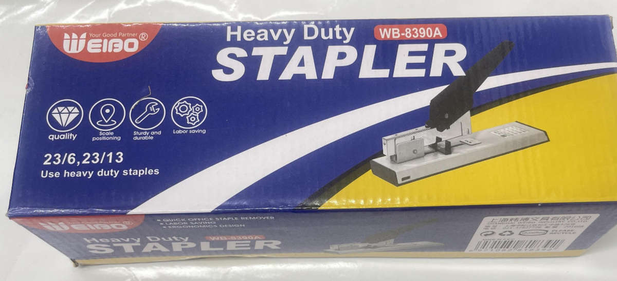 Weibo Heavy Duty Stapler with 2000 Staples, 100 Sheets High Capacity Office Stapler, Manual Big S...