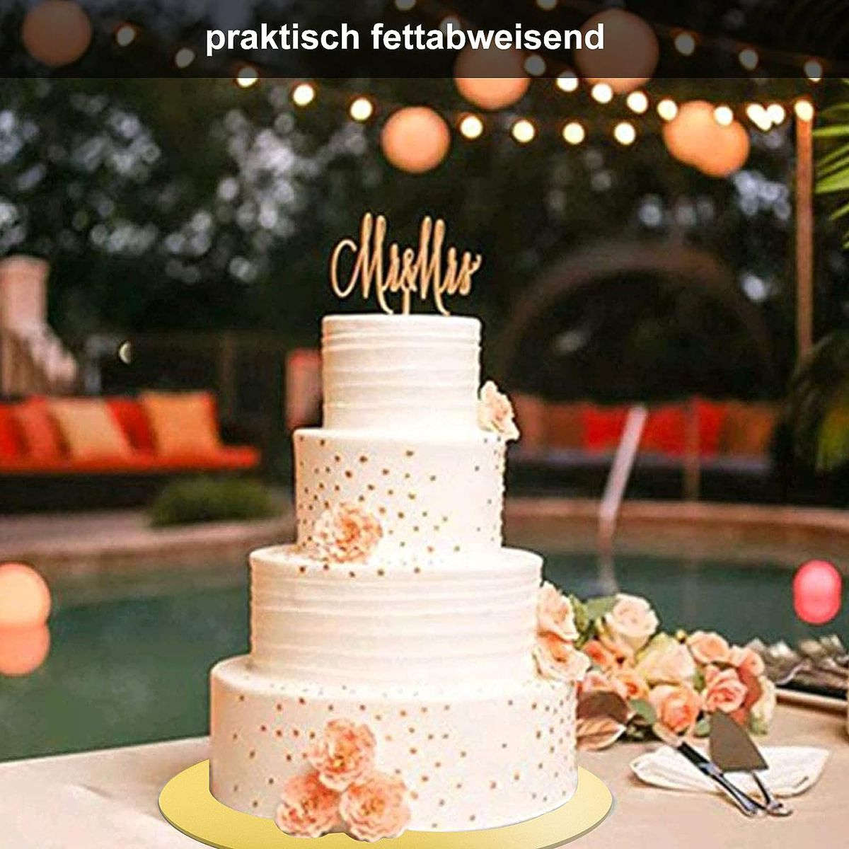 Thin Round Silver Cake Board