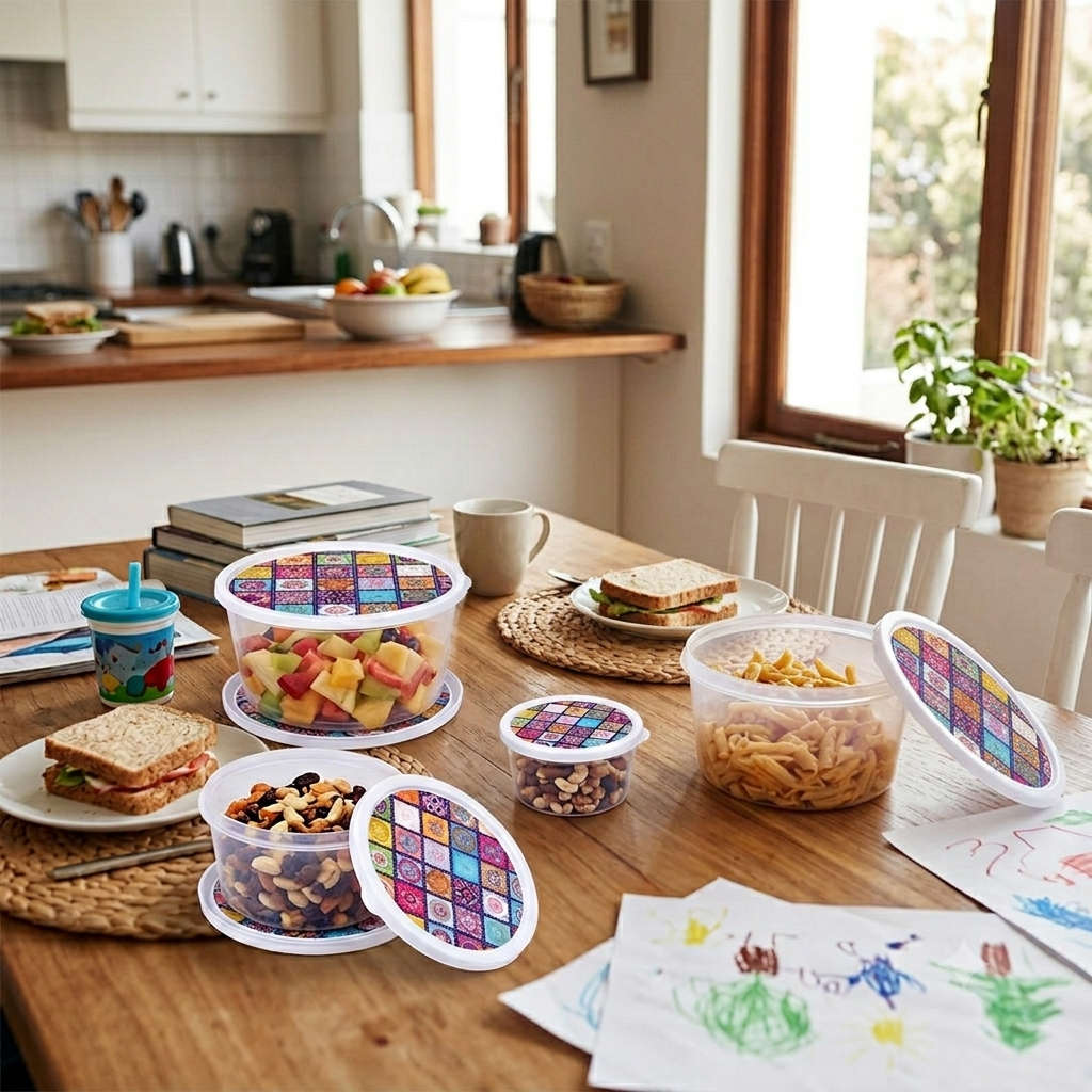 Vibrant Mosaic 5-Piece Food Storage Container Set