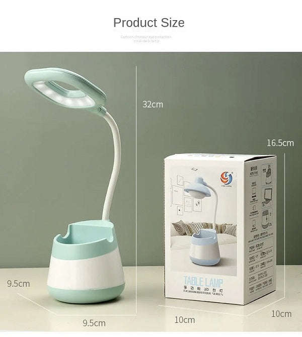 Chao Sheng USB Rechargeable Square Head Table Lamp Pencil Holder