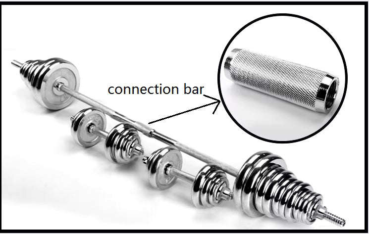 ProSportz 50kg Adjustable Dumbbell & Barbell Set  Iron Plates with Rubber-Coated Bars | Home G...